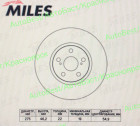 Диск тормозной "MILES" K001145 (43512-12710)